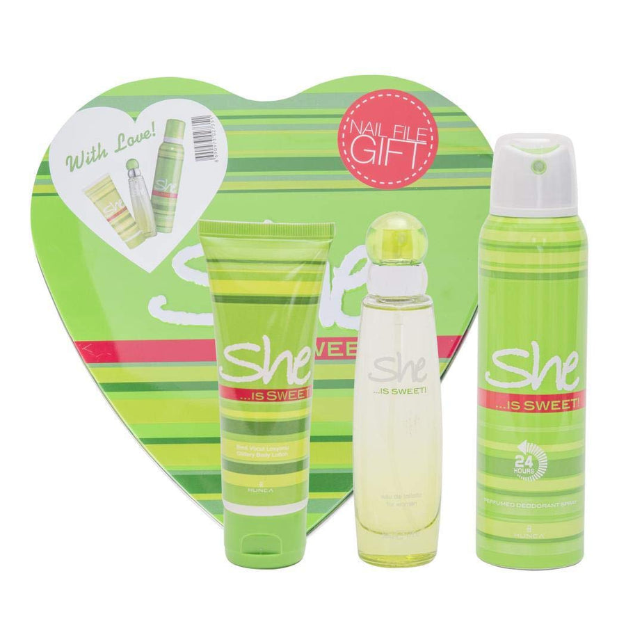 Hunca She Is Sweet Women Perfume Gift Set 3.4oz 100ml EAU DE TOILETTE SPRAY  