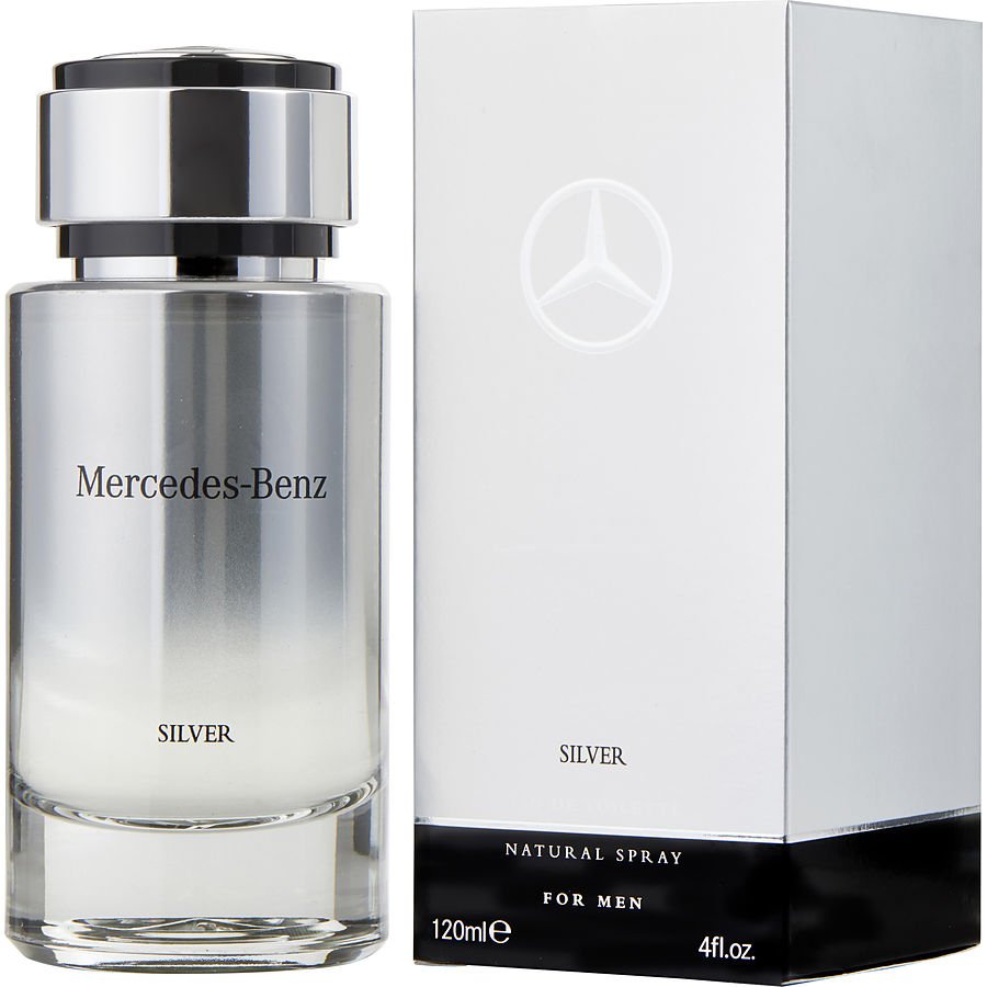 Mercedes Benz Silver Men Perfume 4.0oz 120ml EAU DE TOILETTE SPRAY  