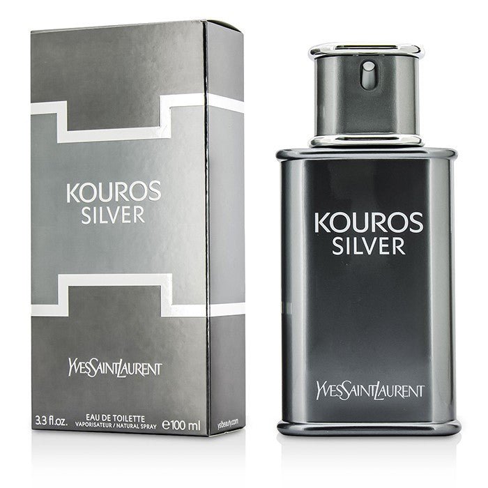 Yves Saint Laurent Silver Kouros Men Perfume 3.4oz 100ml EAU DE TOILETTE SPRAY  