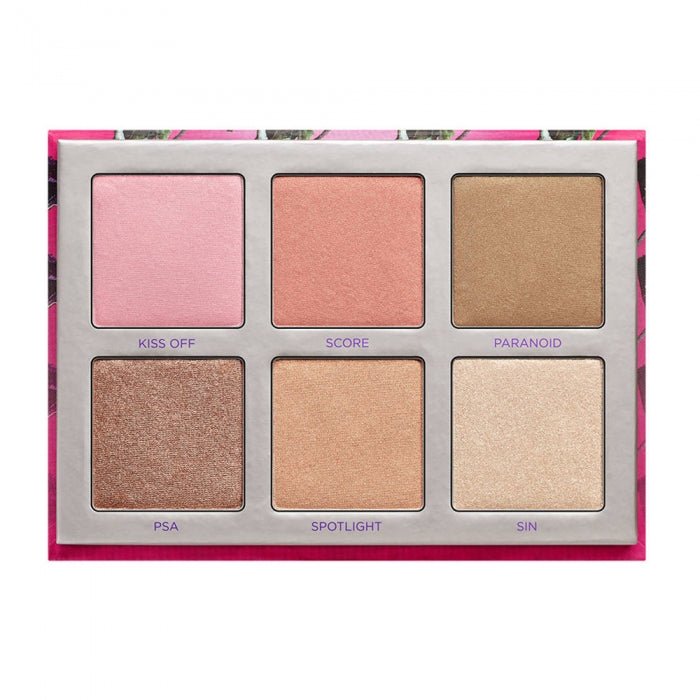 Urban Decay Sin Afterglow Palette Highlighter+Blush, Three Shades of Highlighter and Three Blushes 