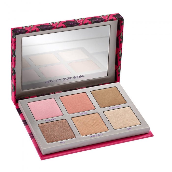 Urban Decay Sin Afterglow Palette Highlighter+Blush, Three Shades of Highlighter and Three Blushes 