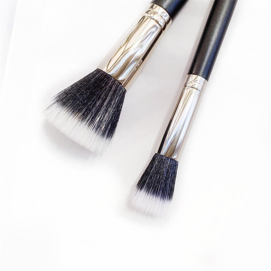 MAC Small Duo Fiber Face Brush 188 Makeup Brushes, Flat-Topped, Full Circular Brush