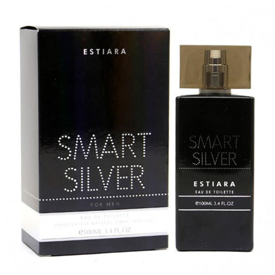 Estiara Smart Silver Men Perfume 3.4oz 100ml EAU DE PARFUM SPRAY  