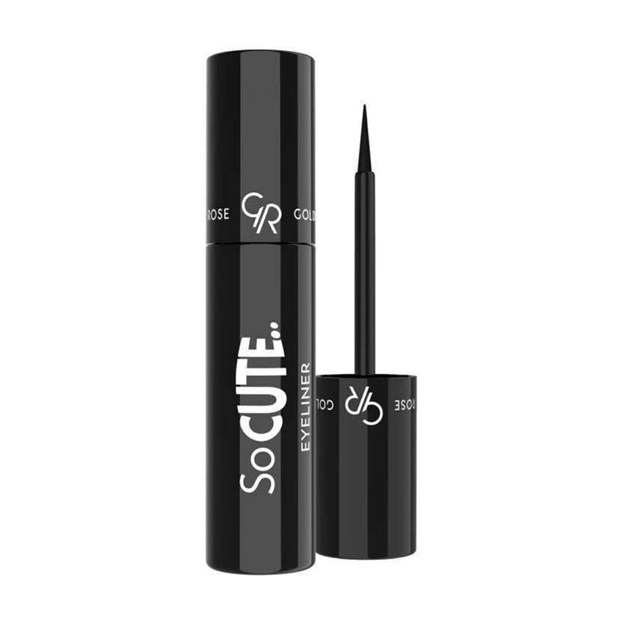 Golden Rose So Cute Matte & Deep Black Eyeliner 0.09oz 2.5ml, High Pigmented, Jojoba Butter, Deep Black Matte Finish