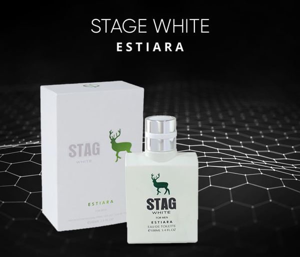 Estiara Stag White Men Perfume 3.4oz 100ml EAU DE TOILETTE SPRAY  