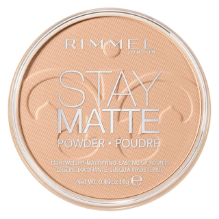 Rimmel Stay Matte Powder14g, Pressed Powder, Natural Shine Control with Natural Minerals #color_005 Silky Beige