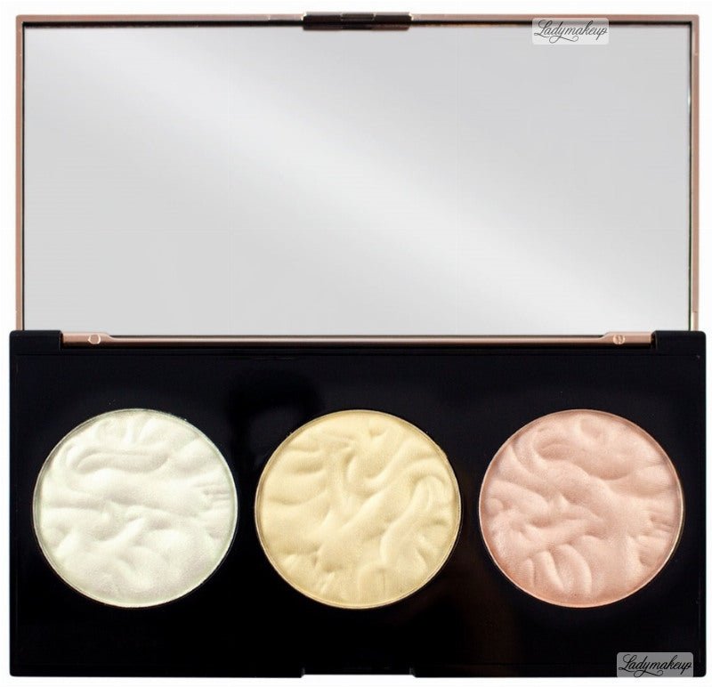 Revolution Strobe Lighting 3 Strobe Highlighter Palette 3 0.40oz 11.5g, Creamy, Blendable, Buildable Formula