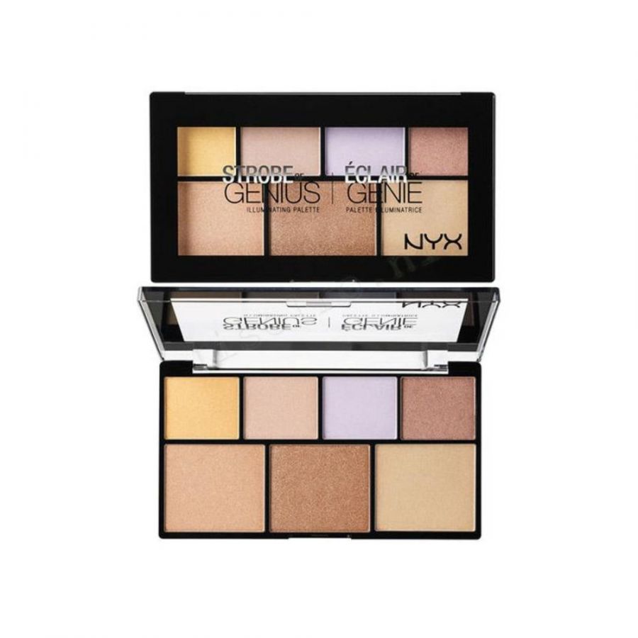 NYX Strobe Of Genius Illuminating Palette STGP01 Highlighters Palette 0.14oz 4g