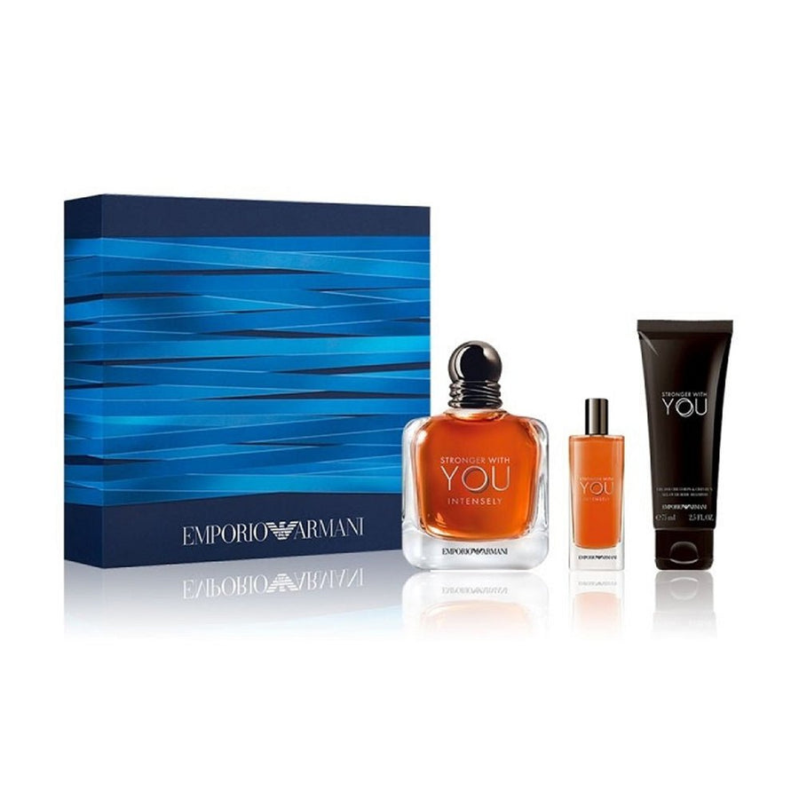 Emporio Armani Stronger With You Intensely EDP (M) 100ml 3 Pcs Gift Set| Ramfa Beauty