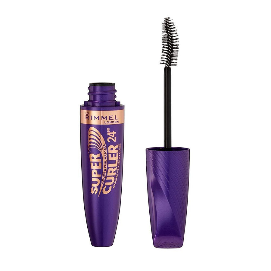 Rimmel Super Curler 24HR Mascara12ml, Volumising Mascara, Built-In Lash Curler #color_001 Black