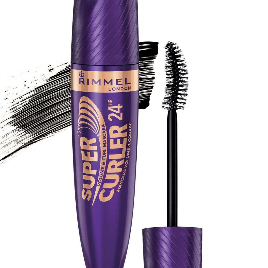 Rimmel Super Curler 24HR Mascara12ml, Volumising Mascara, Built-In Lash Curler #color_001 Black