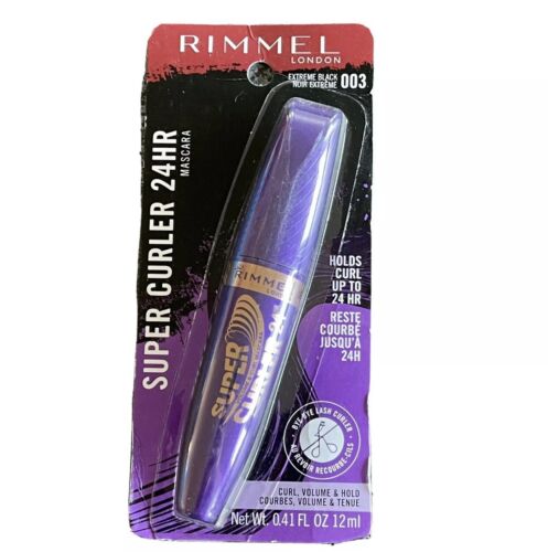 Rimmel Super Curler 24HR Mascara12ml, Volumising Mascara, Built-In Lash Curler #color_001 Black