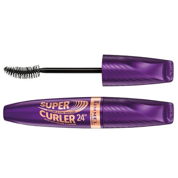 Rimmel Super Curler 24HR Mascara12ml, Volumising Mascara, Built-In Lash Curler #color_001 Black