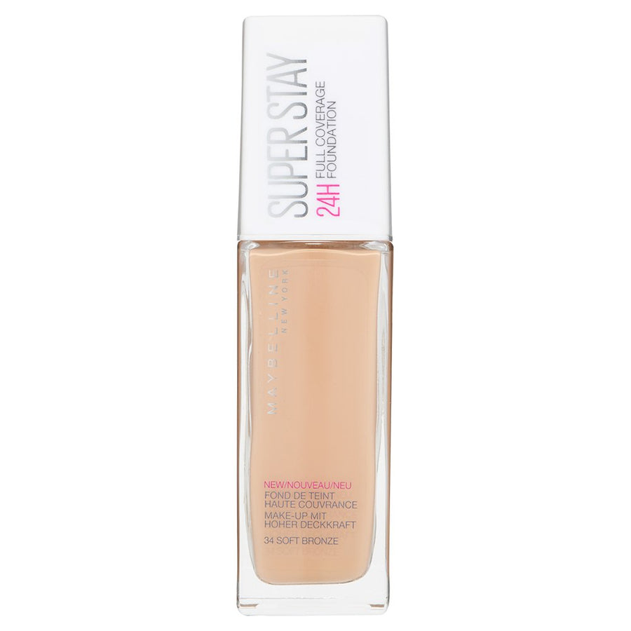 Maybelline Super Stay 24 Hour Foundation 30ml, Hides Imperfections, Dark Circles, Blemishes and Discoloration #color_34 Soft Bronze