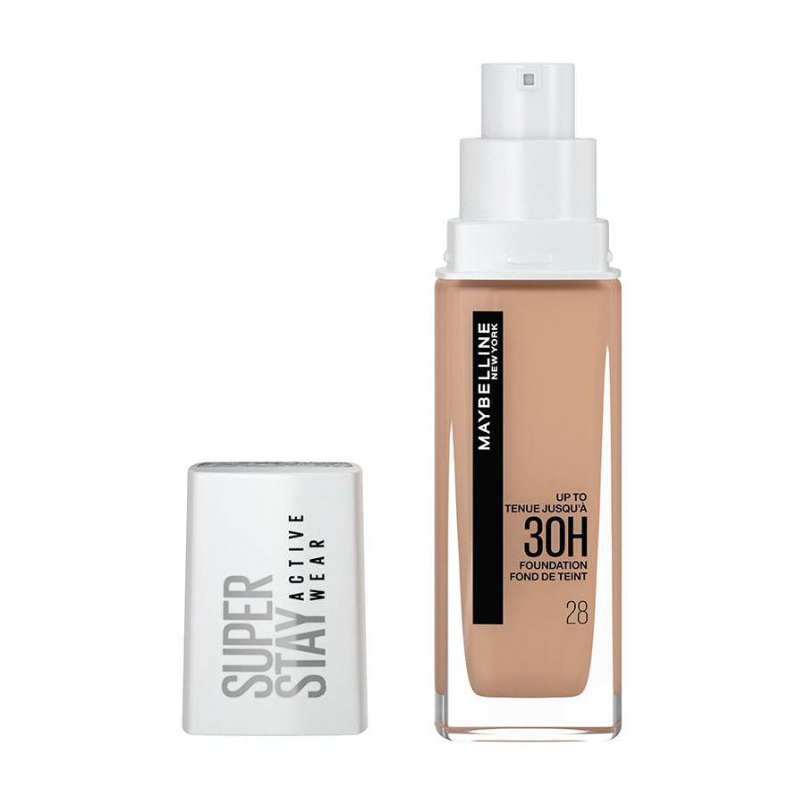 Maybelline Super Stay Active Wear Liquid Foundation 30ml, Lightweight Foundation, 30-Hour Wear #color_28 Soft Beige