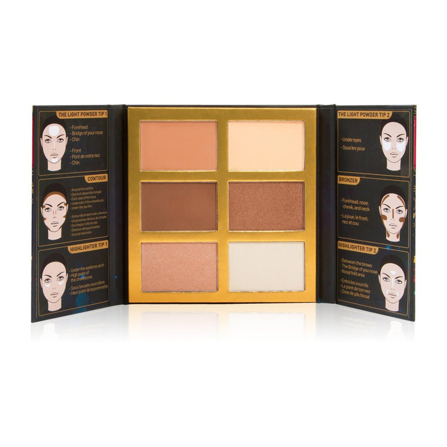 J.CAT Symphony Face Obsession Palette Makeup Face Palette, Contour and Highlighting, 0.97oz 27.5 G Medium/Dark 