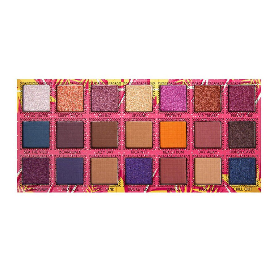 J. Cat Take Me Away 21 Eyeshadow Palette 10 Matte, 11 Shimmer Shades #color_ESP301 Secret Paradise