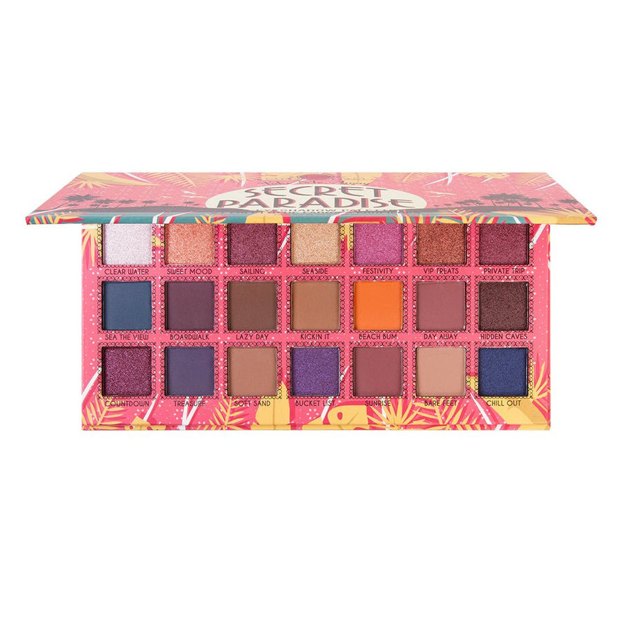 J. Cat Take Me Away 21 Eyeshadow Palette 10 Matte, 11 Shimmer Shades #color_ESP301 Secret Paradise