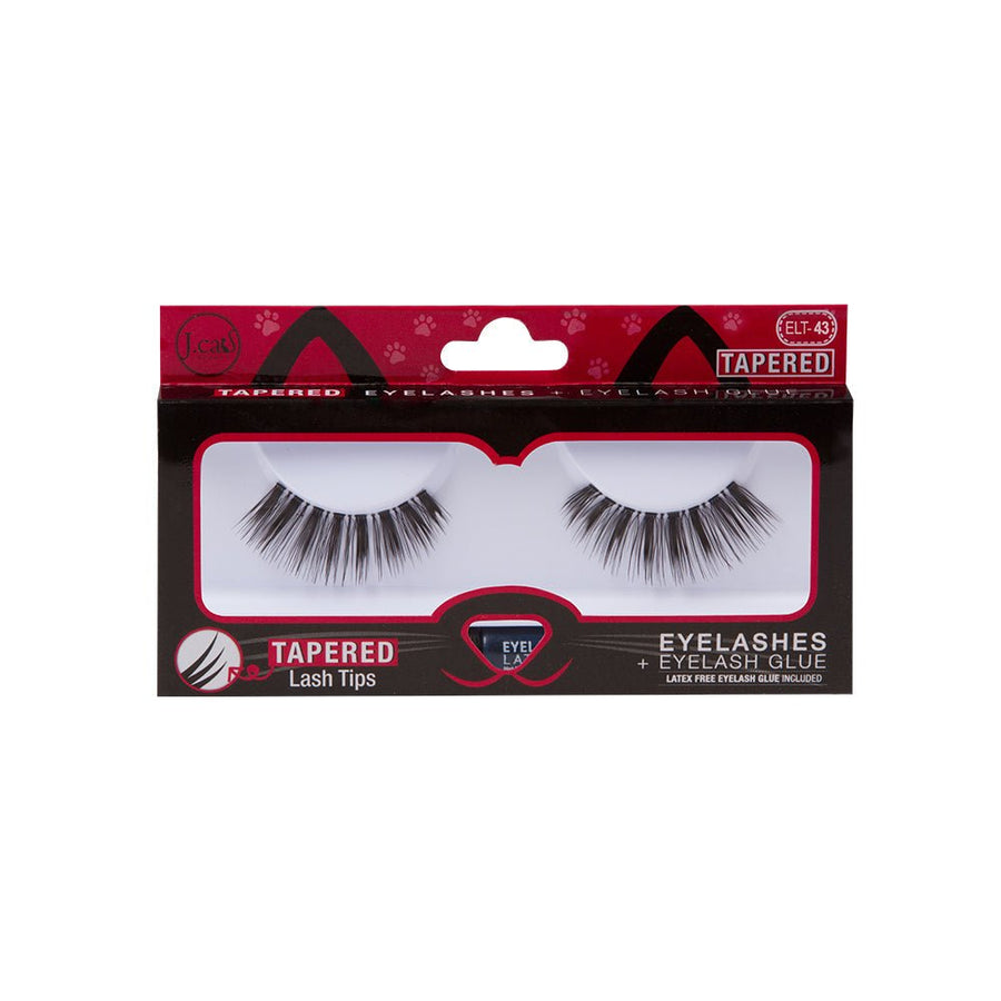 J. Cat Tapered Eyelashes + Eyelash Glue False Eyelashes ELT-43