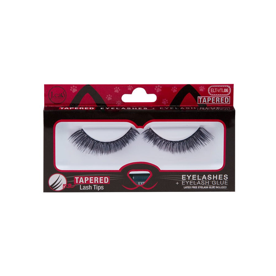 J. Cat Tapered Eyelashes + Eyelash Glue False Eyelashes ELT-VTL06