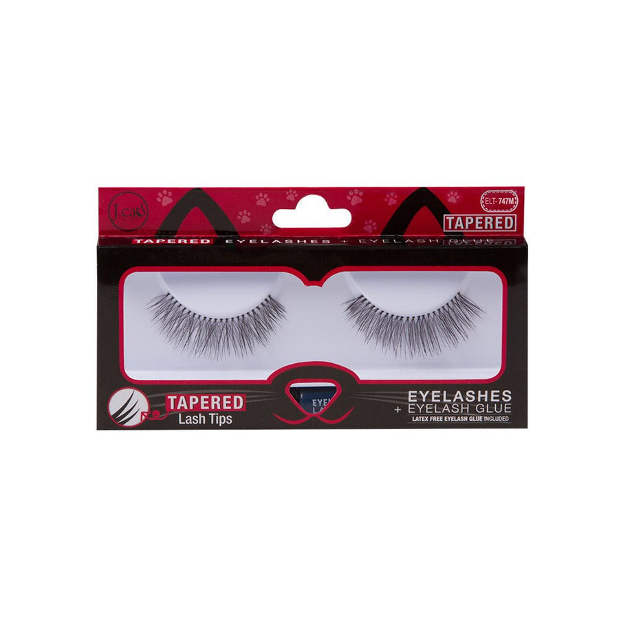 J. Cat Tapered Eyelashes + Eyelash Glue False Eyelashes ELT-747M