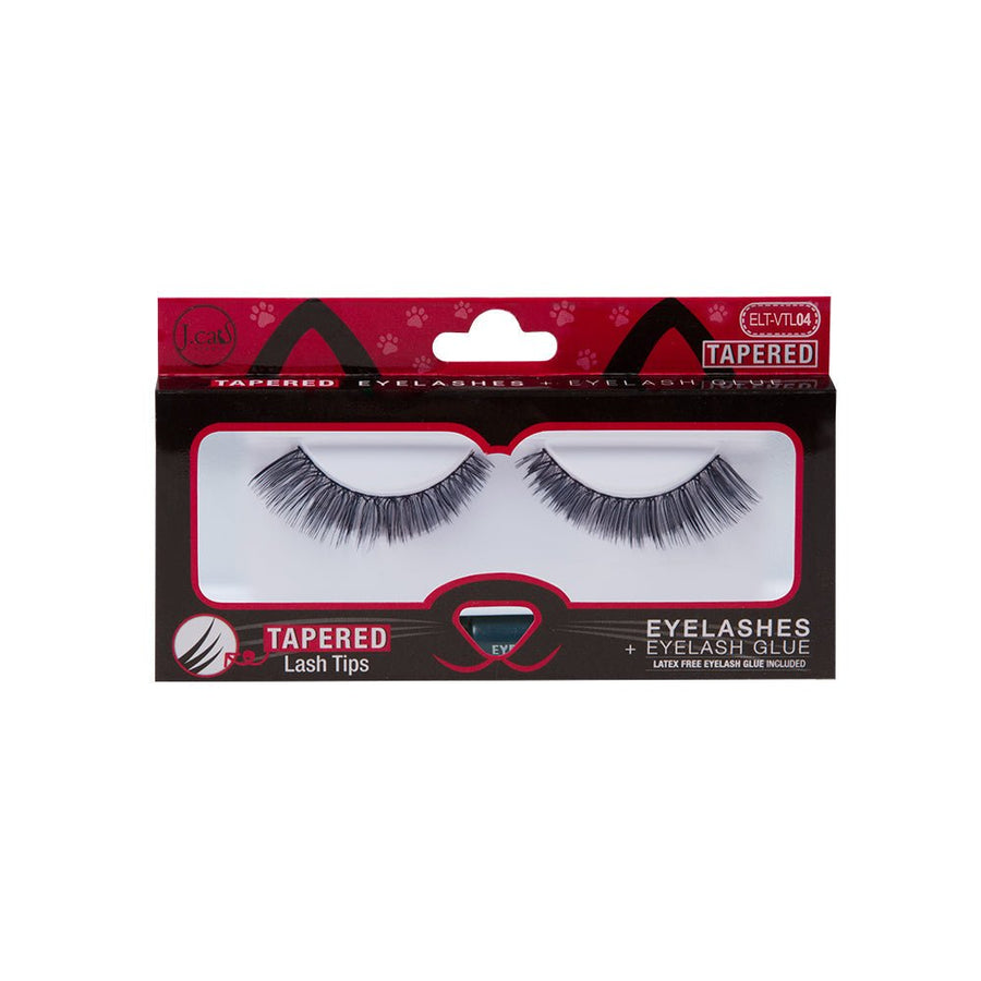 J. Cat Tapered Eyelashes + Eyelash Glue False Eyelashes ELT-VTL04