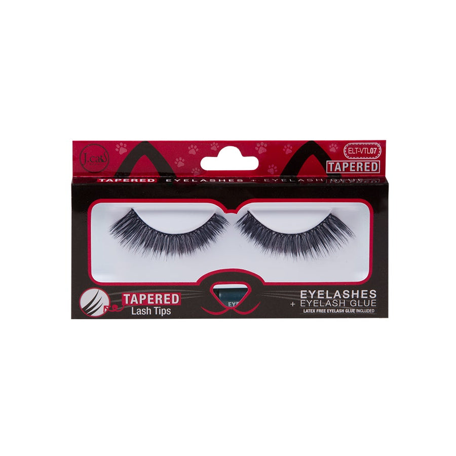 J. Cat Tapered Eyelashes + Eyelash Glue False Eyelashes ELT-VTL07