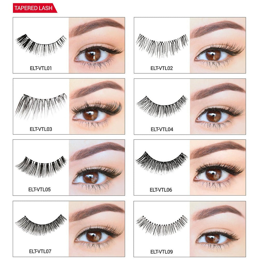 J. Cat Tapered Eyelashes + Eyelash Glue False Eyelashes