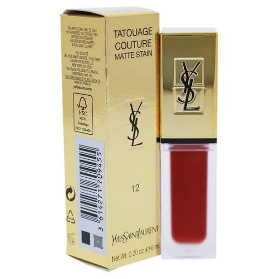 Yves Saint Laurent Tatouage Couture Liquid Matte Lipstick 12 Red Tribe 0.20oz 6ml 