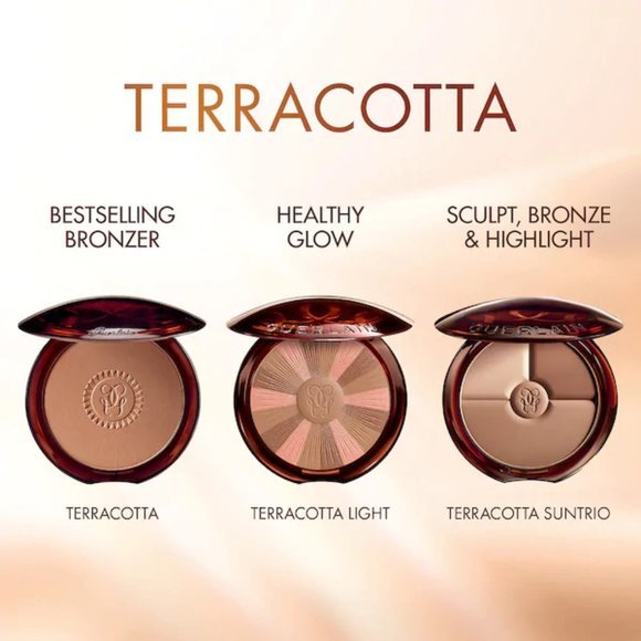 Guerlain Terracotta Sun Trio Bronzing Contour Palette Three Shades, Sculpt, Bronze, Highlight  #color_Sun Trio Light