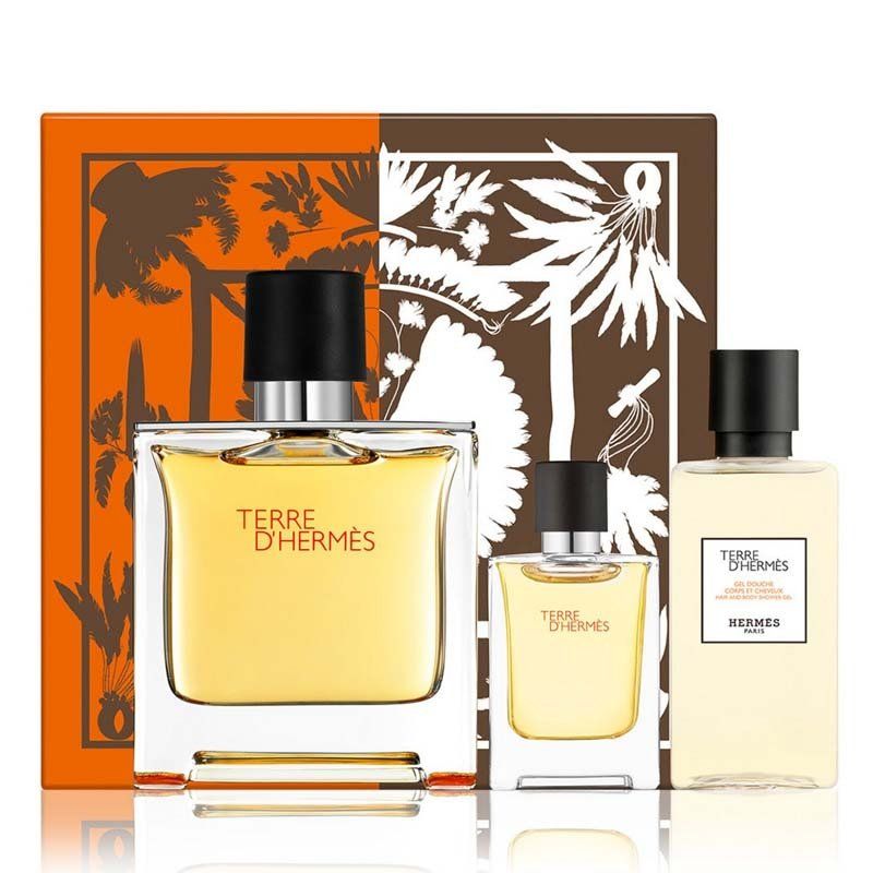 Hermes Terre D'Hermes Men Perfume Gift Set 2.5oz 75ml EAU DE PARFUME SPRAY  