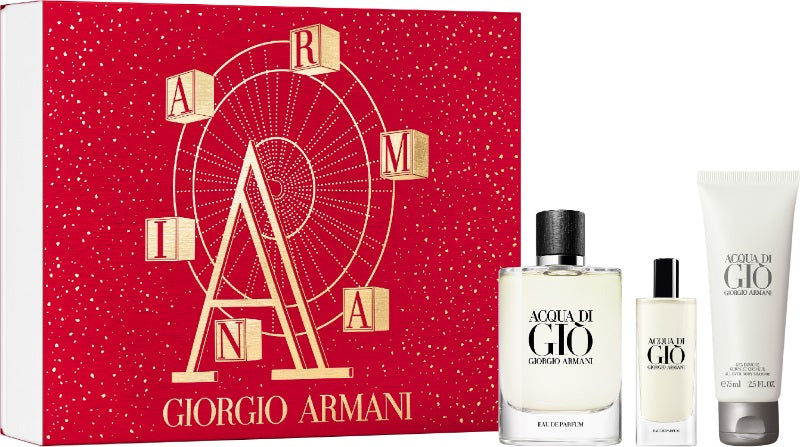Giorgio Armani Acqua Di Gio EDP (M) 125ml Set 3 Pcs | Ramfa Beauty