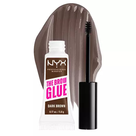 NYX Professional Makeup the Brow Glue 5.0g, Transparent, Flake-Resistant, Extreme Hold #color_TBG04 Dark Brown