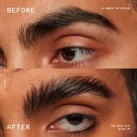 NYX Professional Makeup the Brow Glue 5.0g, Transparent, Flake-Resistant, Extreme Hold #color_TBG05 Black