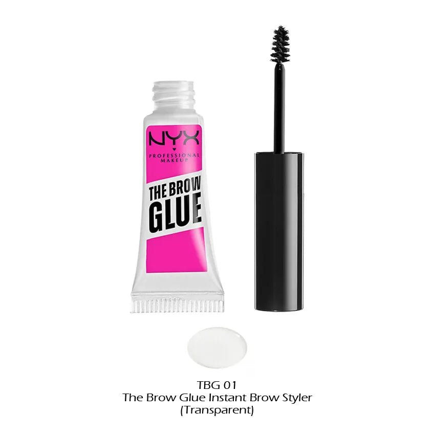 NYX Professional Makeup the Brow Glue 5.0g, Transparent, Flake-Resistant, Extreme Hold #color_TBG01 Transparent