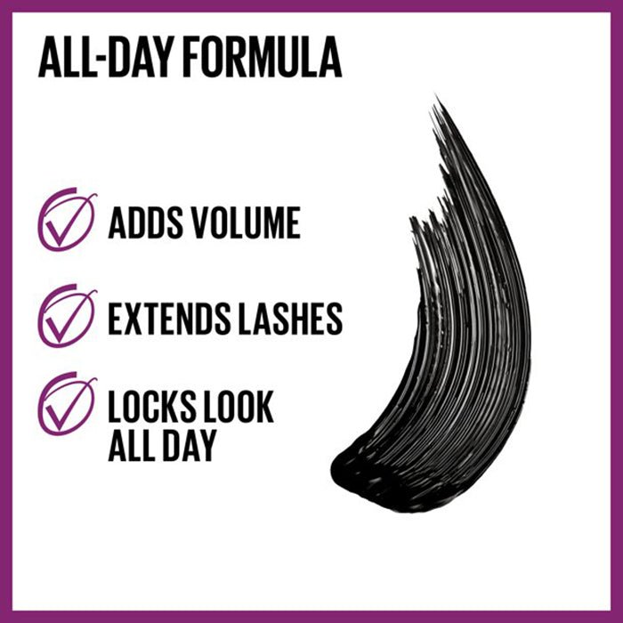 Maybelline The Falsies Lash Lift Mascara Black 0.33oz 9.6g, Double Curved Lifting Brush