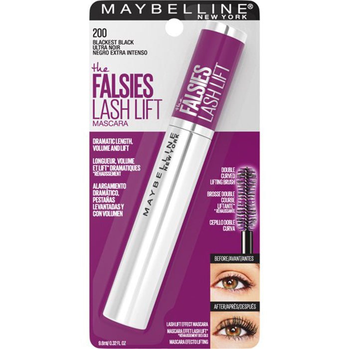 Maybelline The Falsies Lash Lift Mascara Black 0.33oz 9.6g, Double Curved Lifting Brush