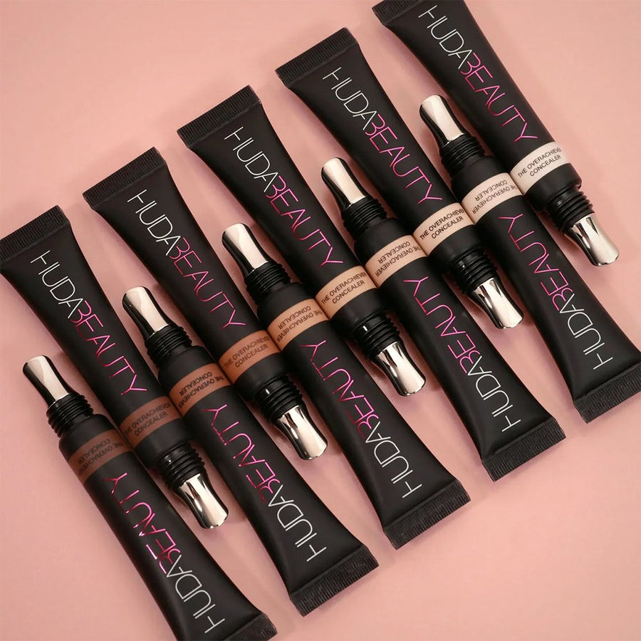 Huda Beauty The Overachiever High Coverage Concealer Hides Dark Circles, Redness, Hyperpigmentation, Age Spots, and Discoloration 