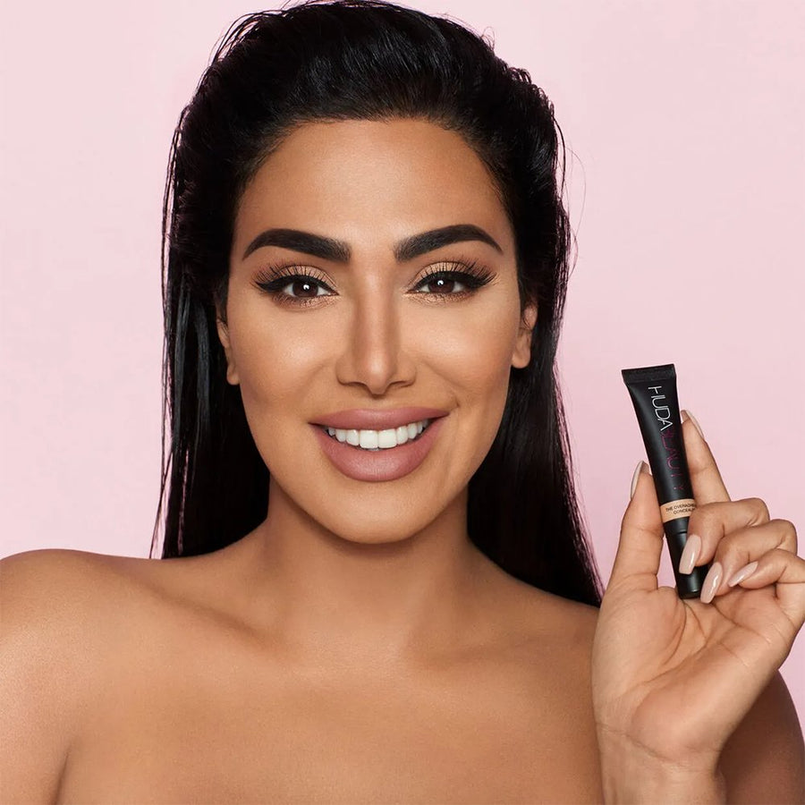 Huda Beauty The Overachiever High Coverage Concealer Hides Dark Circles, Redness, Hyperpigmentation, Age Spots, and Discoloration 