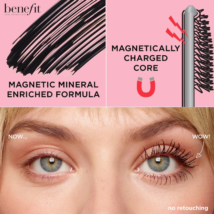 Benefit They're Real Magnet Extreme Lengthening Black Mascara Long Lasting  0.11oz 3g 