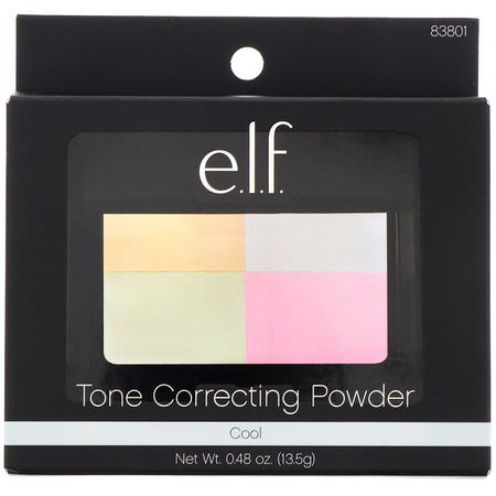 E.L.F Tone Correcting Powder Corrector 0.48oz 13.5g Lightweight Formula, Neutralizes Redness, Brightens Skin