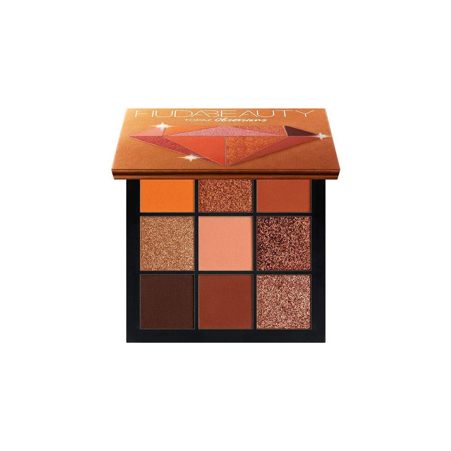 Huda Beauty Topaz Obsessions Eyeshadow Palette,  9 Shades, Blendable and Highly Pigmented Texture