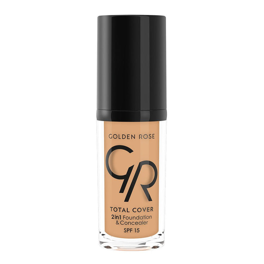 Golden Rose Total Cover 2 In 1 Foundation & Concealer Oil Free, Lightweight Formula, Buildable, Full-Coverage #color_13 Natural Tan