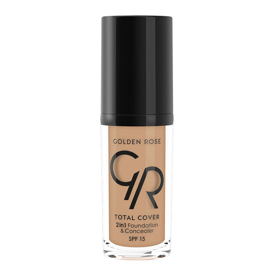 Golden Rose Total Cover 2 In 1 Foundation & Concealer Oil Free, Lightweight Formula, Buildable, Full-Coverage #color_18 Cappuccino