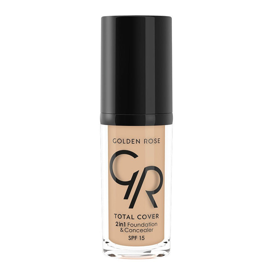 Golden Rose Total Cover 2 In 1 Foundation & Concealer Oil Free, Lightweight Formula, Buildable, Full-Coverage #color_05 Cool Sand