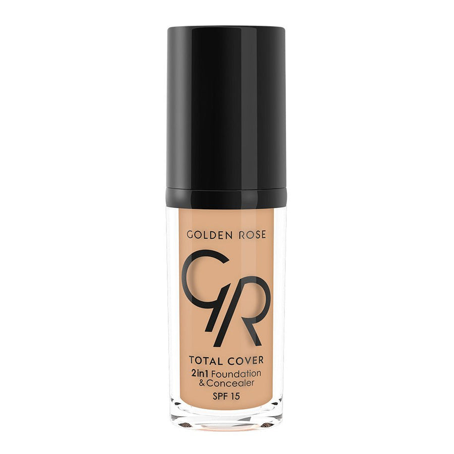 Golden Rose Total Cover 2 In 1 Foundation & Concealer Oil Free, Lightweight Formula, Buildable, Full-Coverage #color_04 Beige