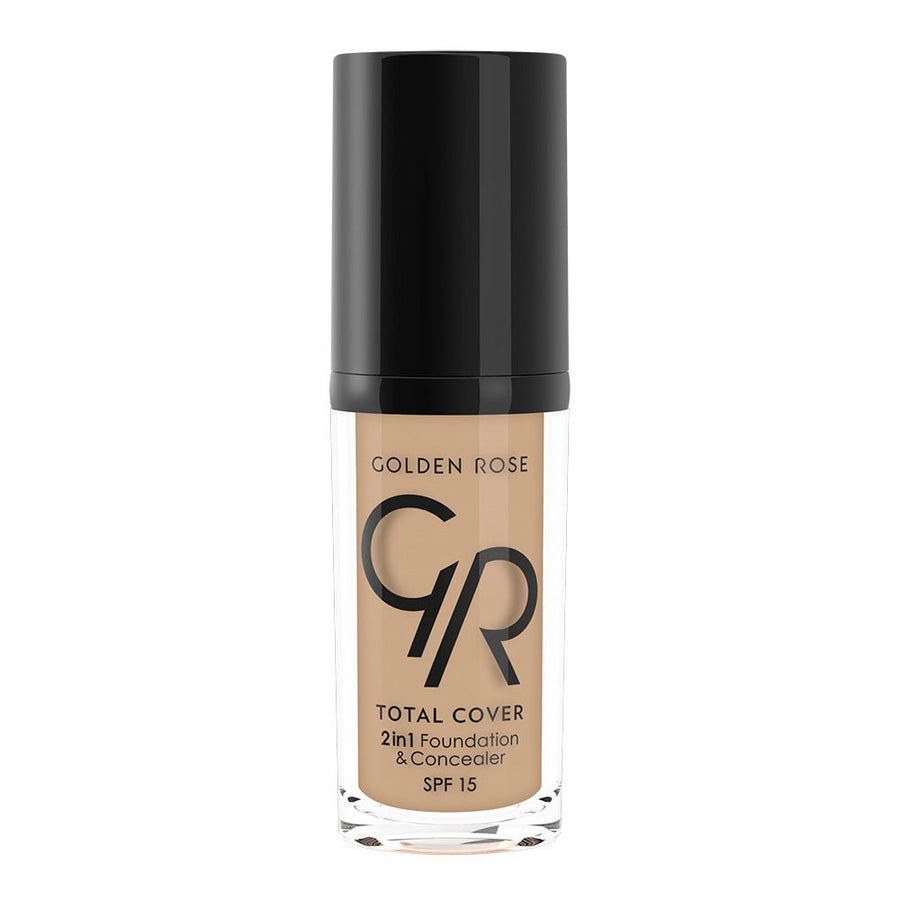 Golden Rose Total Cover 2 In 1 Foundation & Concealer Oil Free, Lightweight Formula, Buildable, Full-Coverage #color_06 Taupe