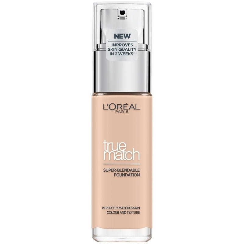 L'Oreal Paris True Match Foundation 30ml, Hydrating, Hyaluronic Acid, Glycerin, Aloe Vera extract #color_1.R/1.C Rosy Ivory