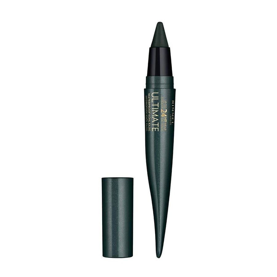 Rimmel Ultimate Kohl Kajal Waterproof Eyeliner1.6ml, Intense Color, Smudge Proof, Transfer Proof #color_003 Smoked Emerald