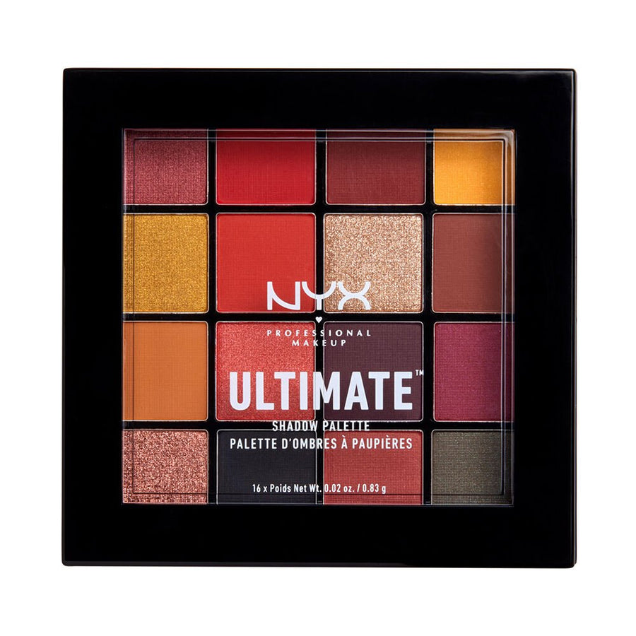 NYX Ultimate Shadow Palette 16 Color 0.83g, Cool Neutral, Warm Neutral, Smokey and Highlight #color_USP09 Phoenix